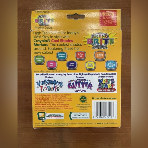 VTG & RARE Crayola Techo Brite markers - Picture 4 of 9